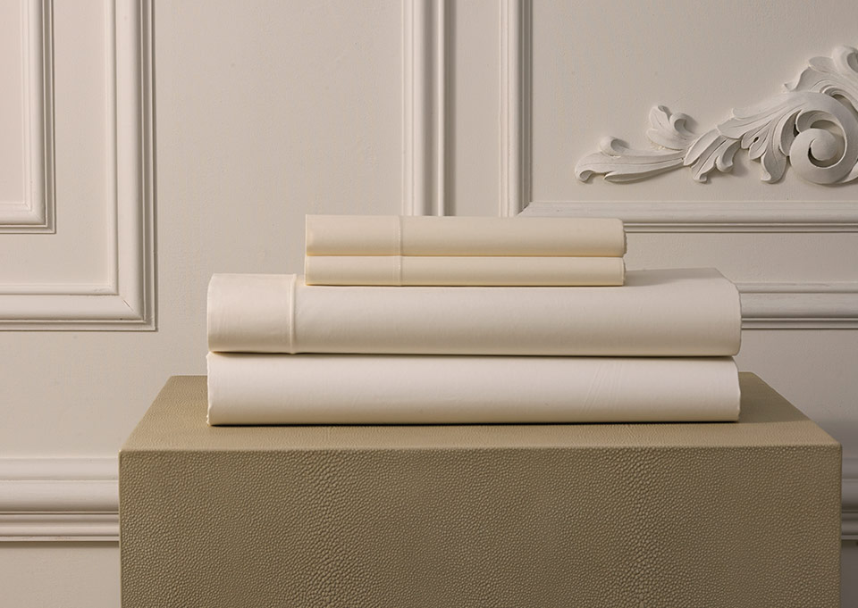Ivory Sateen Pillow Shams  Sofitel Boutique Cotton sateen Duvet Covers,  Sheets and More