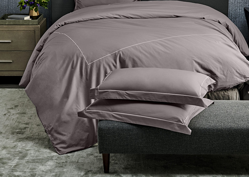 Platinum Grey Percale Duvet Cover Pillow Sham Set Shop Sofitel
