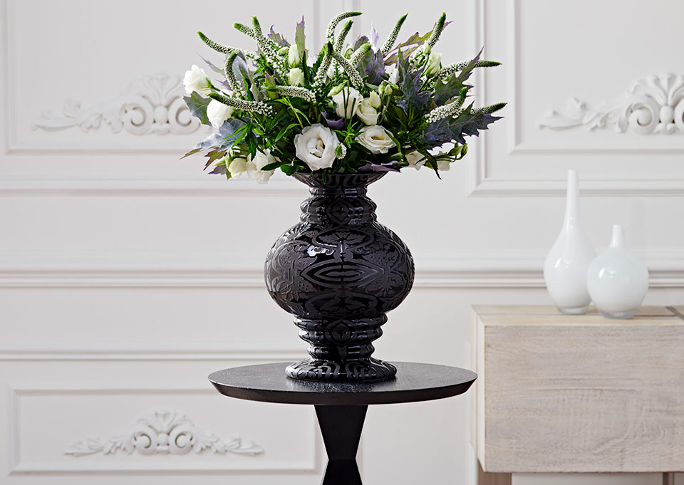 Vase on table