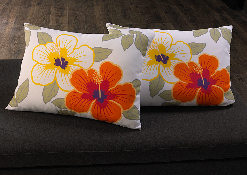 Coussin Hibiscus YMAL1