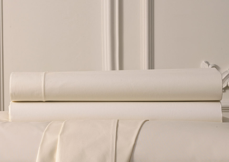 100% Cotton Twin Size Fitted Sheets Only Ivory, Hotel Quality