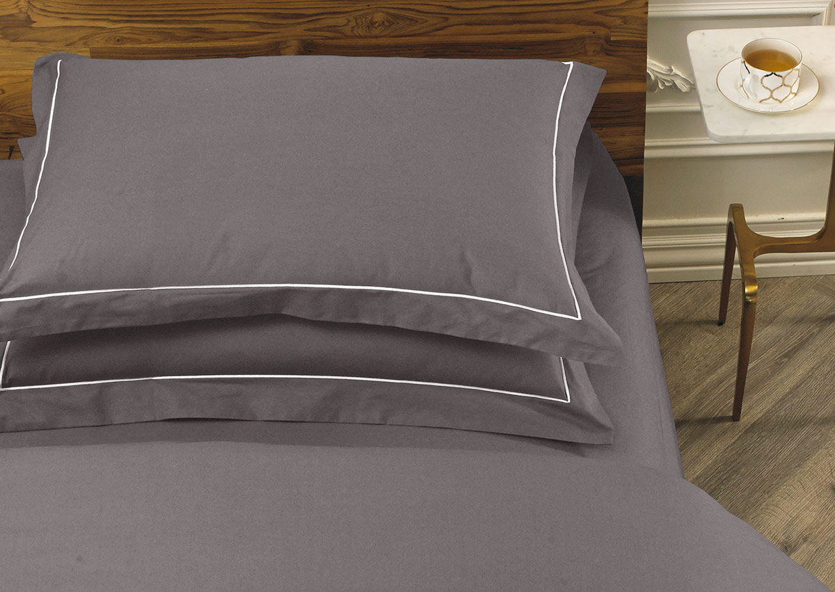 Platinum Grey Sateen Pillow Shams By Sofitel | 600 Thread Count Cotton ...